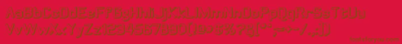 Zyphyteoffset-fontti – ruskeat fontit punaisella taustalla