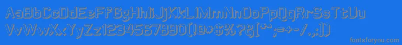 Zyphyteoffset-fontti – harmaat kirjasimet sinisellä taustalla