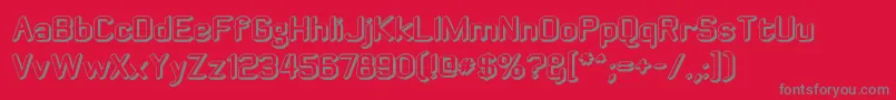 Zyphyteoffset Font – Gray Fonts on Red Background