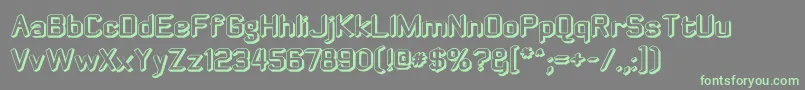 Zyphyteoffset Font – Green Fonts on Gray Background