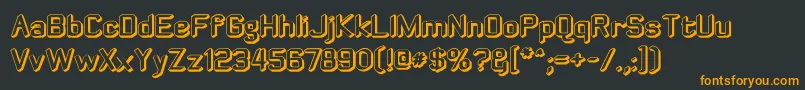Zyphyteoffset Font – Orange Fonts on Black Background