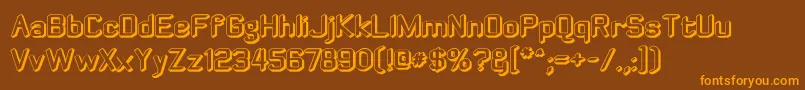 Zyphyteoffset Font – Orange Fonts on Brown Background