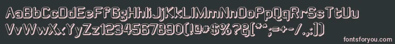 Шрифт Zyphyteoffset – розовые шрифты на чёрном фоне