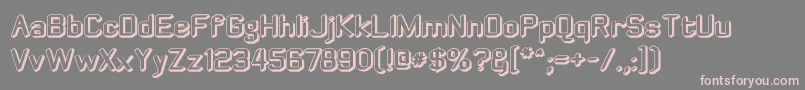 Zyphyteoffset Font – Pink Fonts on Gray Background
