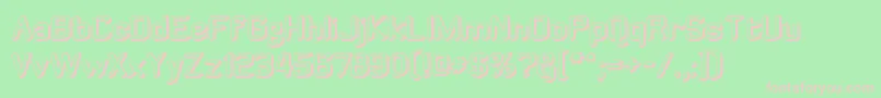 Zyphyteoffset-fontti – vaaleanpunaiset fontit vihreällä taustalla