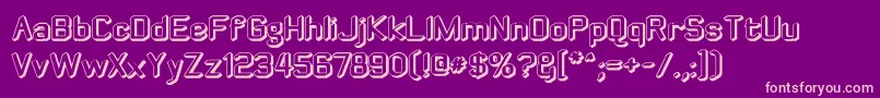 Zyphyteoffset Font – Pink Fonts on Purple Background