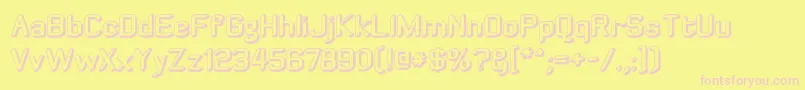 Zyphyteoffset Font – Pink Fonts on Yellow Background