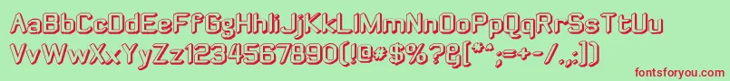 Zyphyteoffset Font – Red Fonts on Green Background
