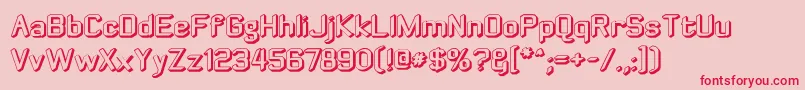 Zyphyteoffset Font – Red Fonts on Pink Background