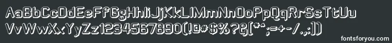 Шрифт Zyphyteoffset – белые шрифты на чёрном фоне