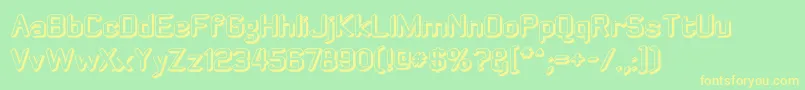 Zyphyteoffset Font – Yellow Fonts on Green Background