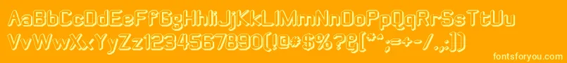 Zyphyteoffset Font – Yellow Fonts on Orange Background