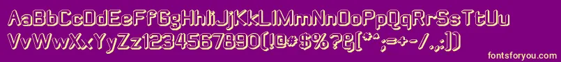 Zyphyteoffset Font – Yellow Fonts on Purple Background
