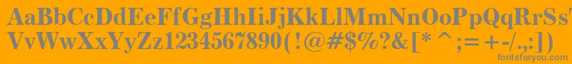 Modern880BoldBt Font – Gray Fonts on Orange Background