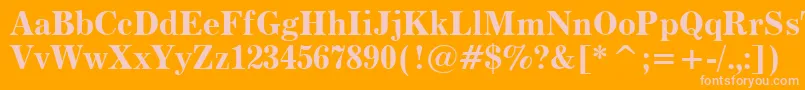 Modern880BoldBt Font – Pink Fonts on Orange Background