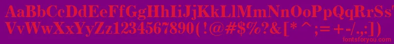 Modern880BoldBt Font – Red Fonts on Purple Background