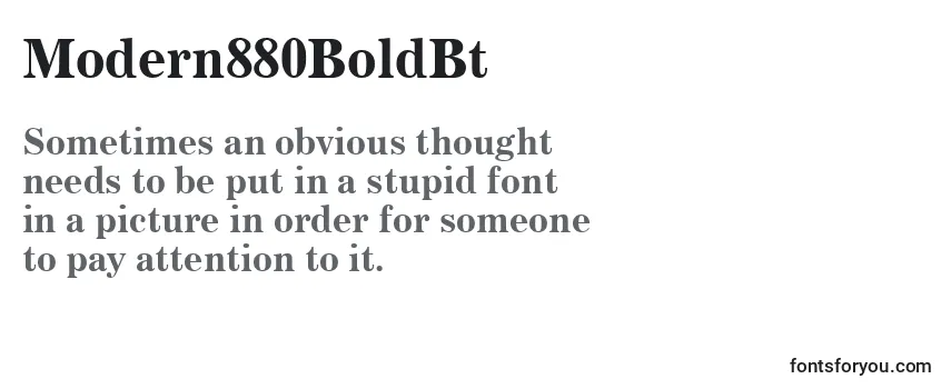 Review of the Modern880BoldBt Font