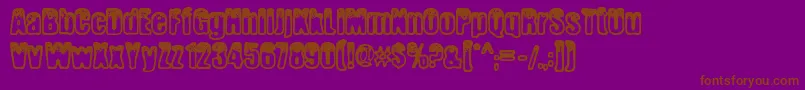 AngerPrerelease Font – Brown Fonts on Purple Background