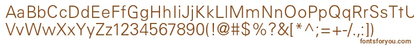 Шрифт GenLight – коричневые шрифты на белом фоне