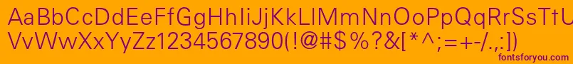 GenLight Font – Purple Fonts on Orange Background