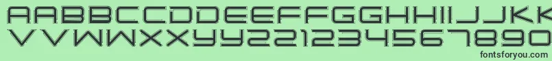 SimpleTechBold02 Font – Black Fonts on Green Background