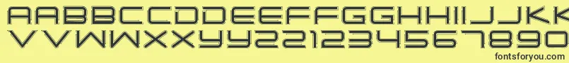 SimpleTechBold02 Font – Black Fonts on Yellow Background