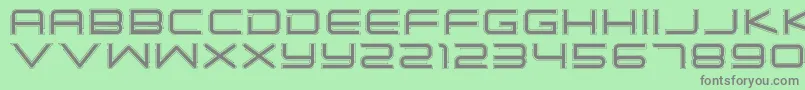 SimpleTechBold02 Font – Gray Fonts on Green Background