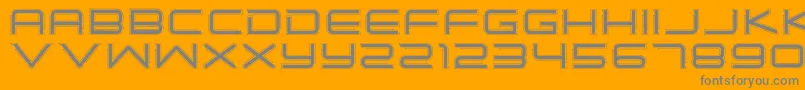 SimpleTechBold02 Font – Gray Fonts on Orange Background