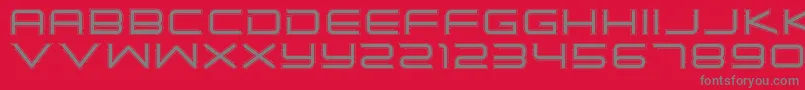 SimpleTechBold02 Font – Gray Fonts on Red Background