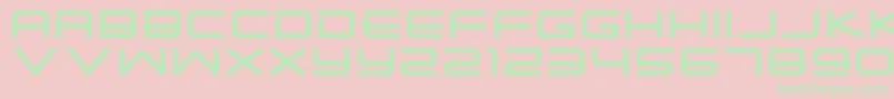 SimpleTechBold02-Schriftart – Grüne Schriften auf rosa Hintergrund