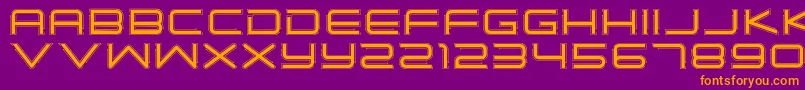 SimpleTechBold02 Font – Orange Fonts on Purple Background