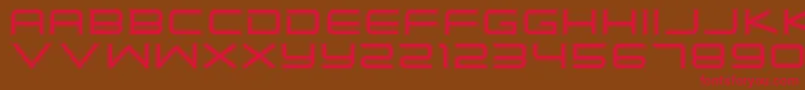 SimpleTechBold02 Font – Red Fonts on Brown Background