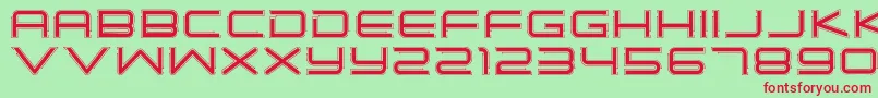 SimpleTechBold02 Font – Red Fonts on Green Background