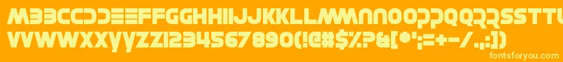 Подробнее о шрифте MayWe Шрифт MayWe – жёлтые шрифты на оранжевом фоне