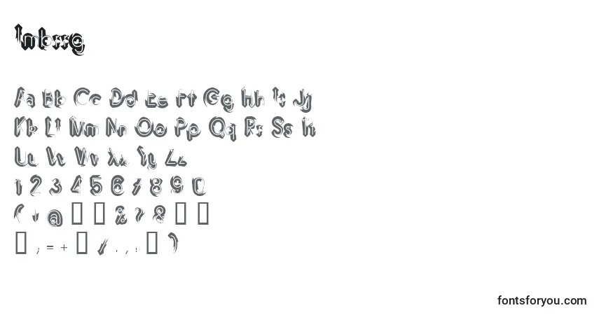 Schriftart Imbrrg – Alphabet, Zahlen, spezielle Symbole