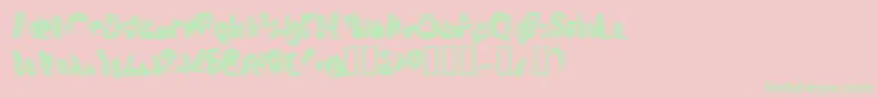 Imbrrg Font – Green Fonts on Pink Background