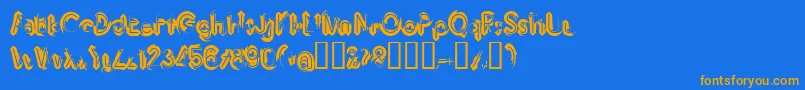 Шрифт Imbrrg – оранжевые шрифты на синем фоне