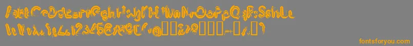Imbrrg Font – Orange Fonts on Gray Background