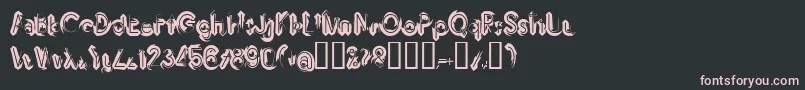 Imbrrg Font – Pink Fonts on Black Background