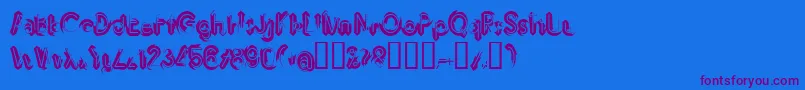 Шрифт Imbrrg – фиолетовые шрифты на синем фоне