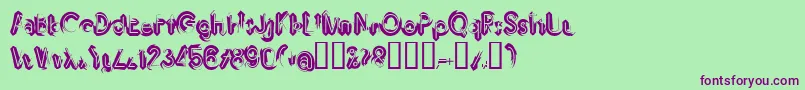 Imbrrg Font – Purple Fonts on Green Background