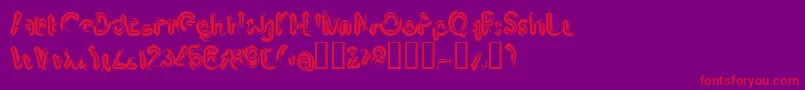Imbrrg Font – Red Fonts on Purple Background