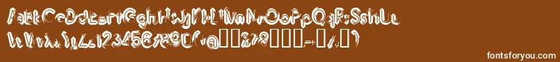 フォントImbrrg – 茶色の背景に白い文字