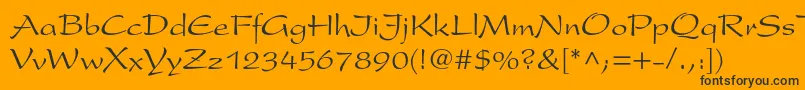 Presentltstd Font – Black Fonts on Orange Background