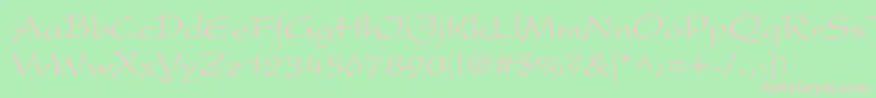 Presentltstd Font – Pink Fonts on Green Background
