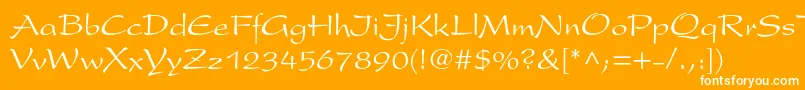 Presentltstd Font – White Fonts on Orange Background