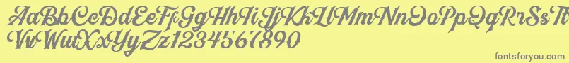 BlackJackScript Font – Gray Fonts on Yellow Background