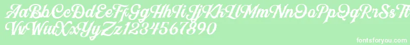 BlackJackScript Font – White Fonts on Green Background