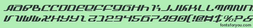 フォントInfinityFormulaItalic – 緑の背景に黒い文字