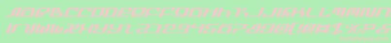 InfinityFormulaItalic-fontti – vaaleanpunaiset fontit vihreällä taustalla